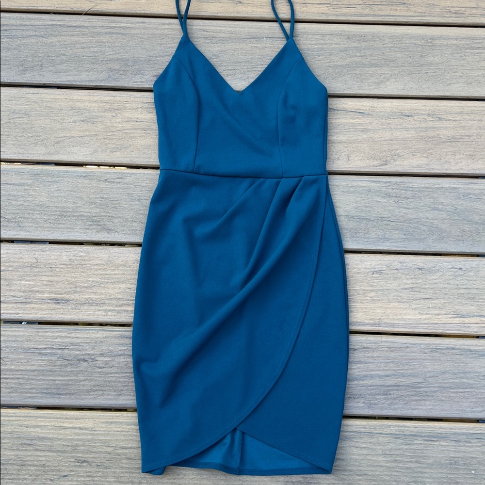 Lulus Teal Blue Spaghetti Strap Dress Semi Formal Wedding Attire